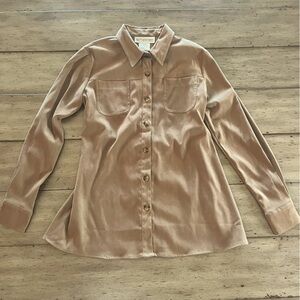 Vintage suede shirt jacket